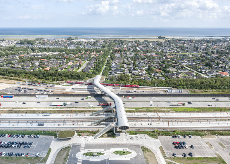 cobe koge nord station aerial view cobe koge nord station aerial view