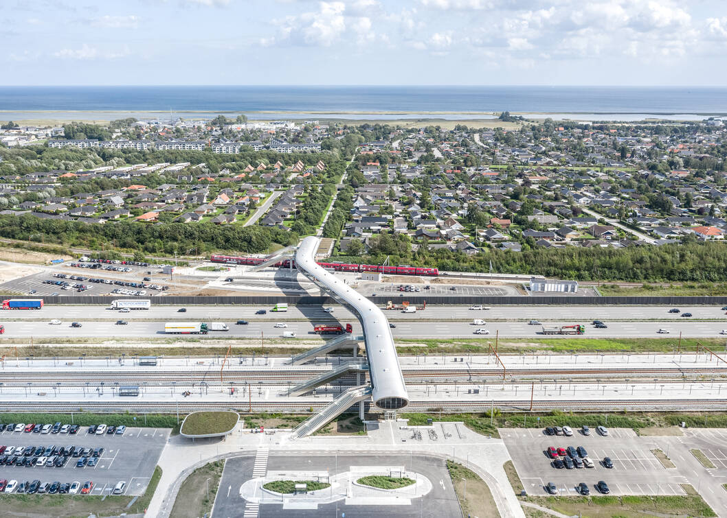 cobe koge nord station aerial view cobe koge nord station aerial view
