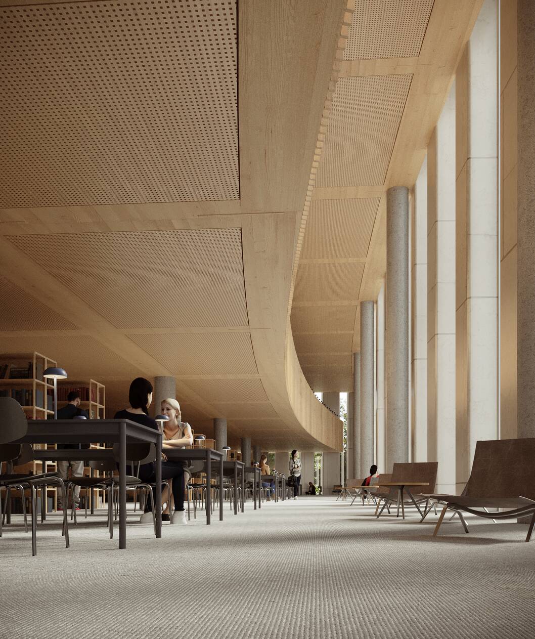 cobe goteborg university library interior ground floor cobe goteborg university library interior ground floor