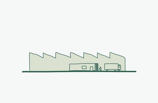 cobe jernbanebyen workshops in refurbished halls diagram