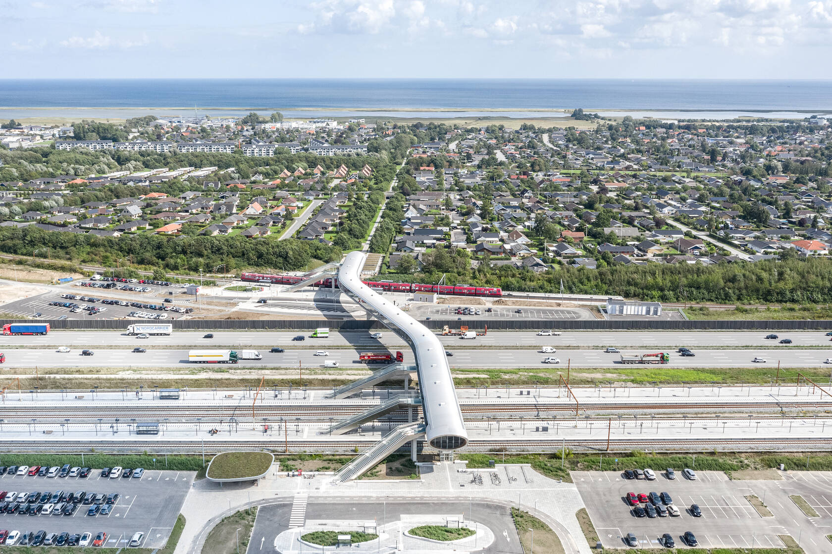 cobe koge nord station aerial view